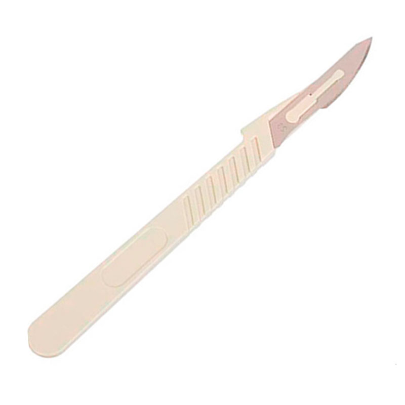 Скальпель хирургический одноразовый стерильный из нержавеющей стали р-р: 21/22